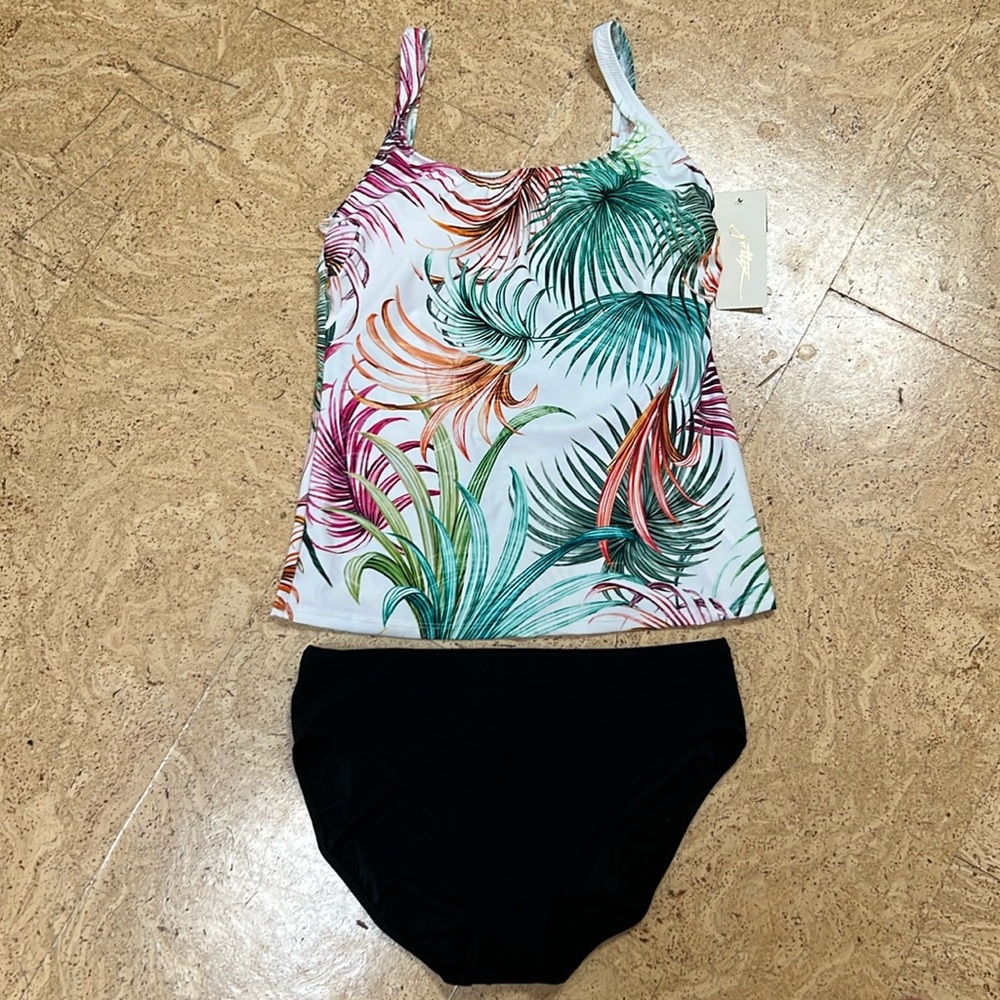 NWT Gottex‎ Contour 2 Piece Tankini Swimsuit Bathing Suit  Size 12 style MJ931